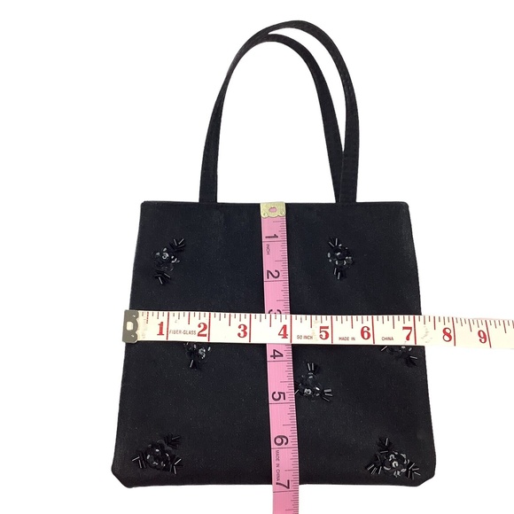 Party Purse Clutch Black Silver Evening Wedding Prom Handbag - Picture 3 of 5